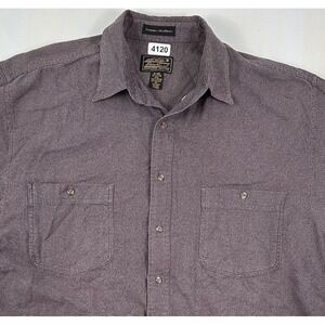VTG Eddie Bauer Plaid Thick Flannel Shirt Men's XL Sonoma Heathers Distressed